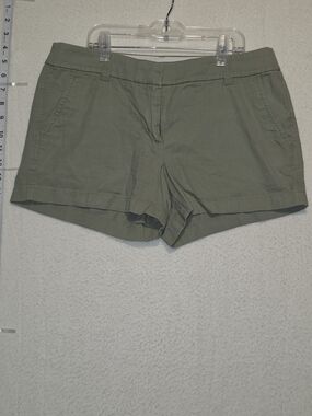 J. Crew Olive Utility Cotton Blend Shorts